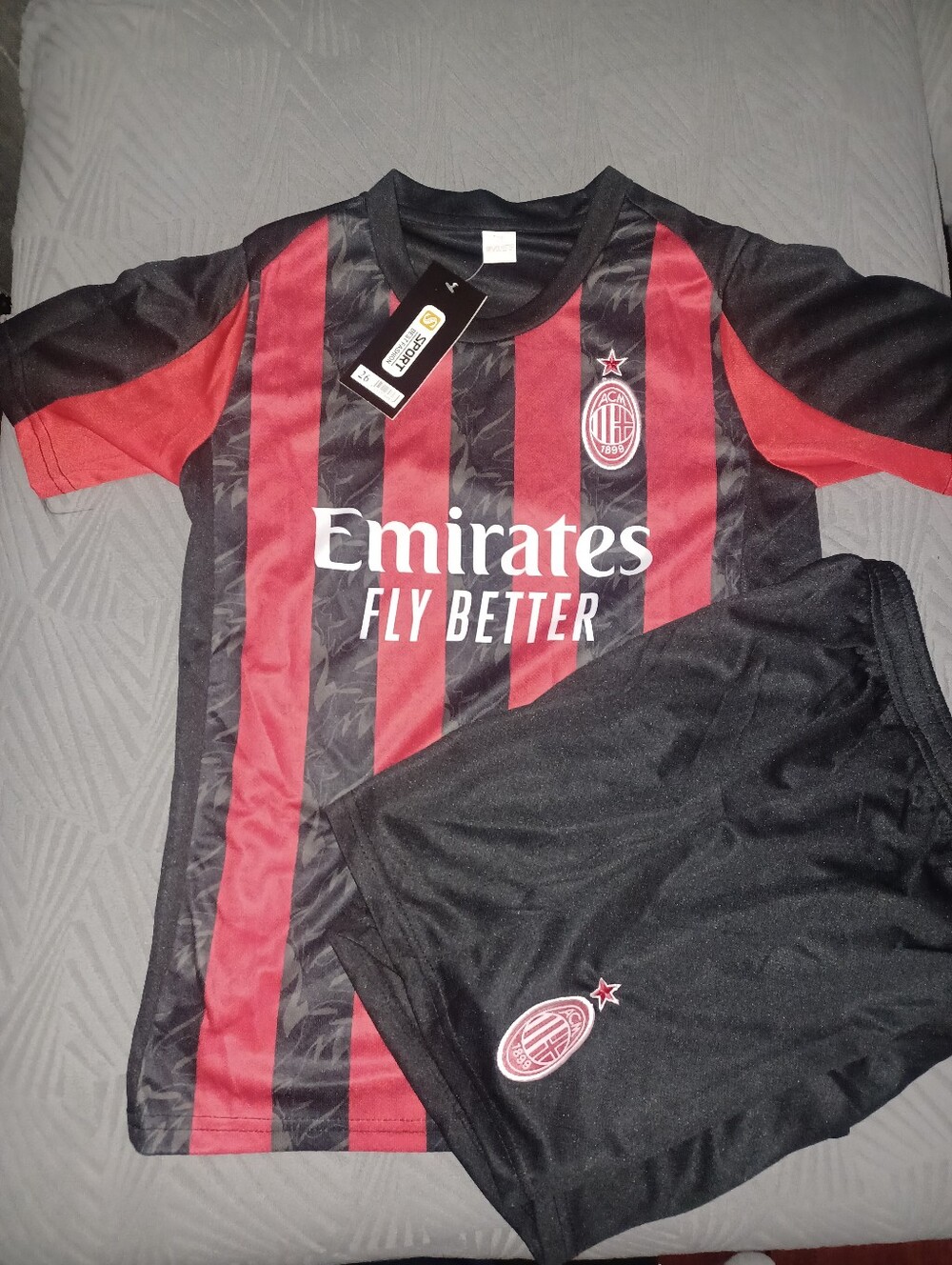 Kids Uniform ACM MILAN Large Size Unisex Red And Black